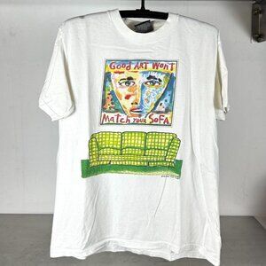 Vintage 90s Fred Babb Good Art Won’t Match Your Sofa single stitch shirt